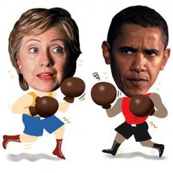 Clinton & Obama fight